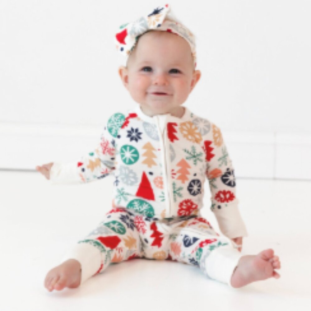 Little Sleepies Holiday Pajamas 6-12 Months NWOT